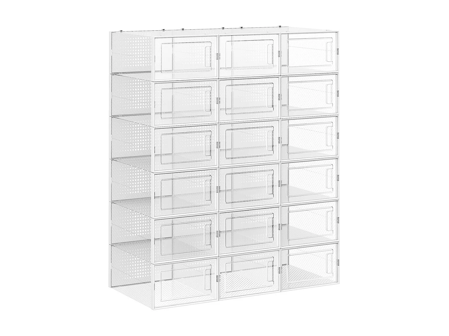 Schuhbox 33,5x23,2x14,3 cm weiße Kunststoff-Schuhbox