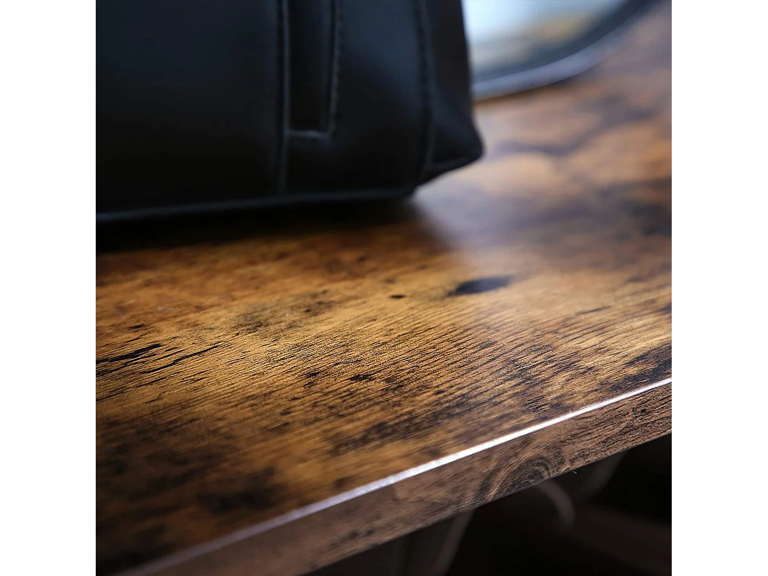 Étagère à chaussures 100x30x72 cm noir brun rustique Indestic