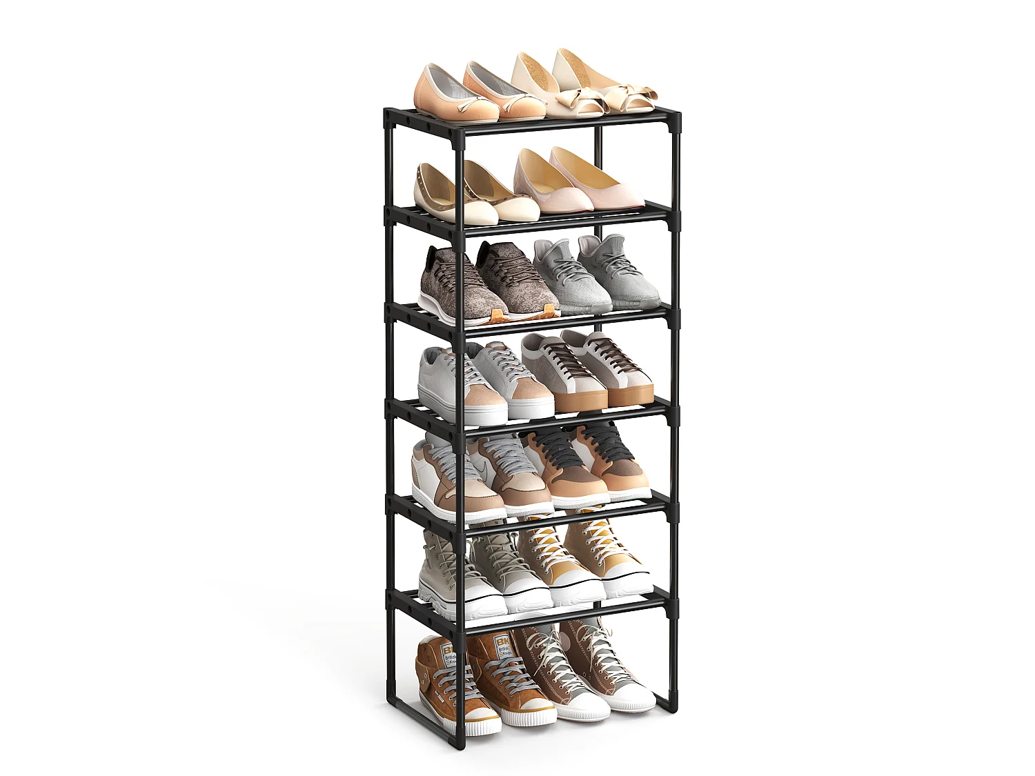 Regał na buty 45x30x106 cm czarny