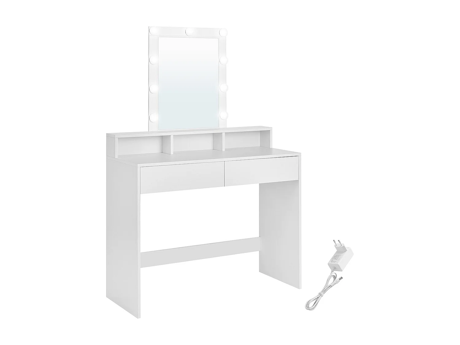 Coiffeuse 100x40x145 cm blanche