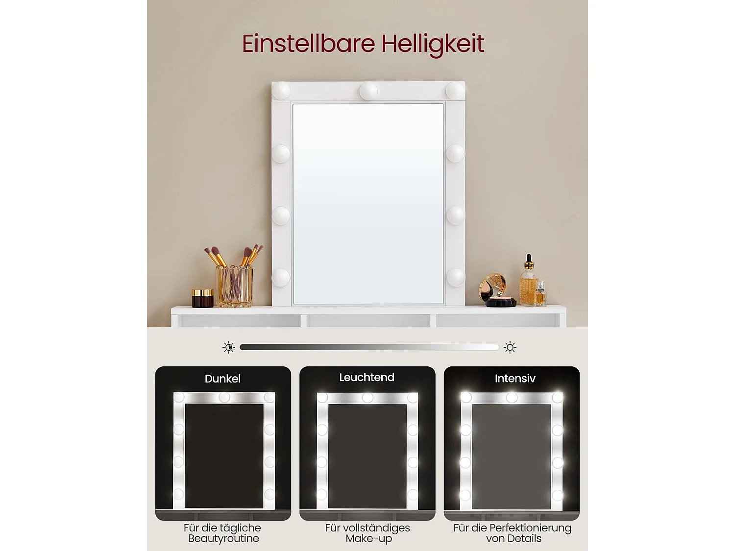 Coiffeuse 100x40x145 cm blanche