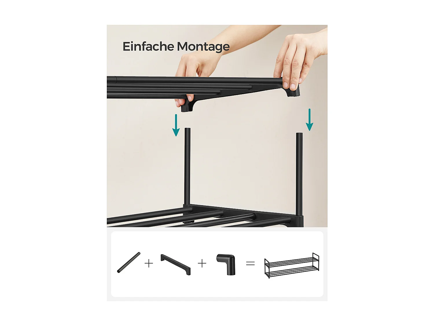 Schuhregal 116x30x55 cm schwarz