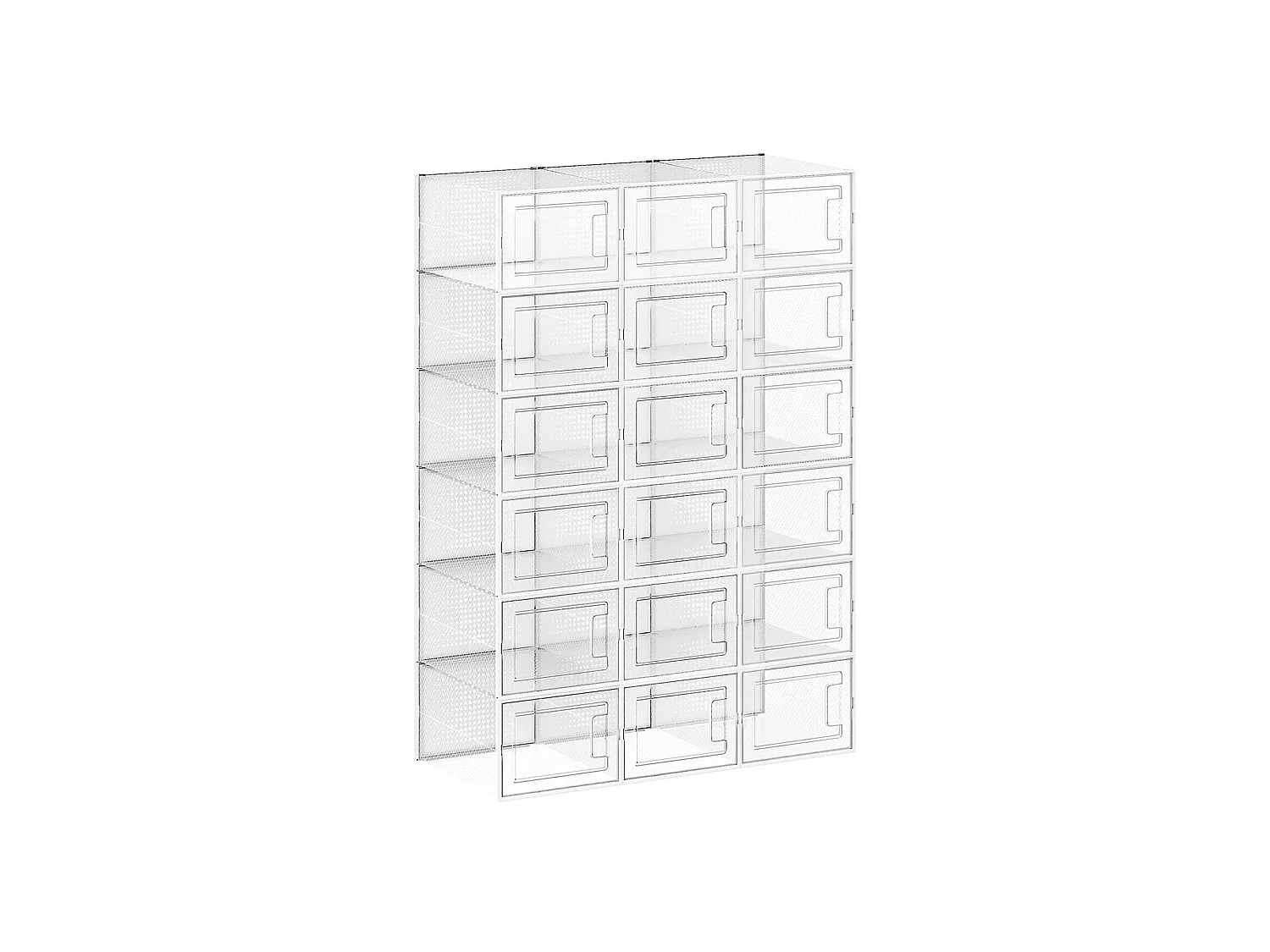 Plastic shoe box 35x25x19 cm white lsp18mwt