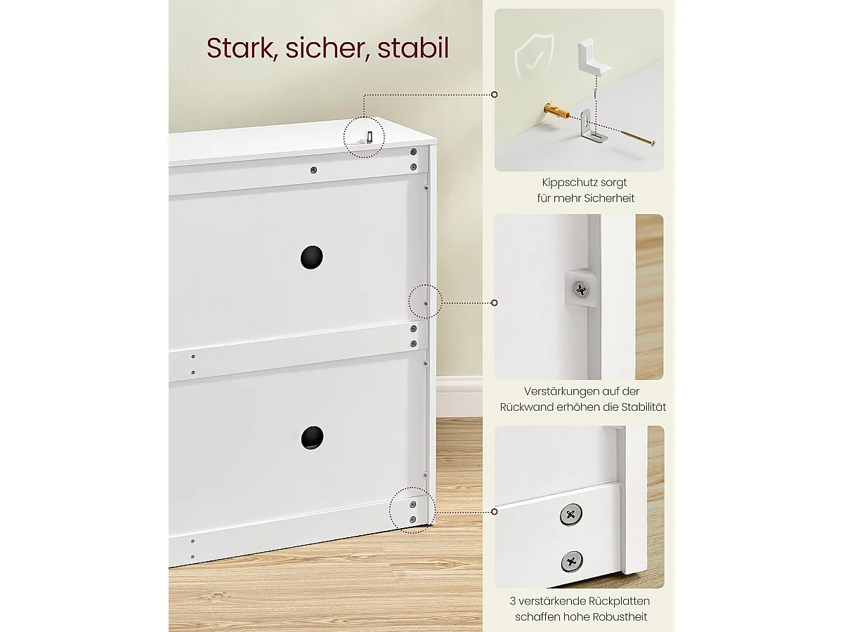 Meuble à chaussures 24x105,5x82,7 cm blanc