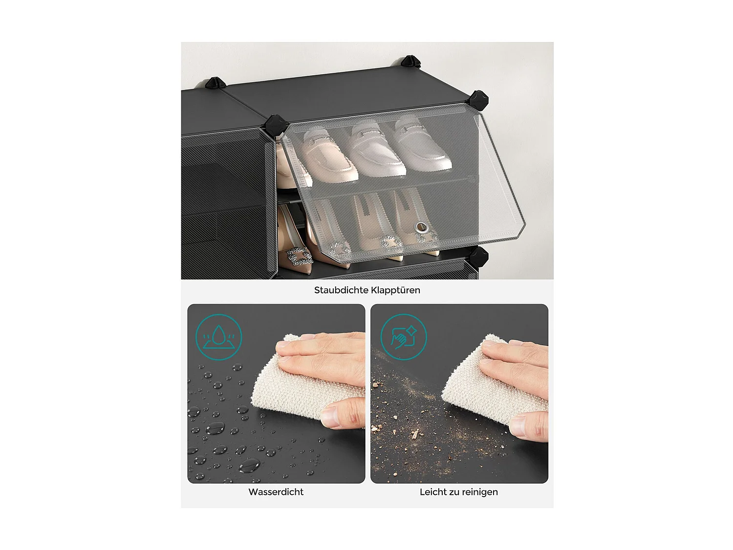 Étagère à chaussures 82x32x92 cm noir