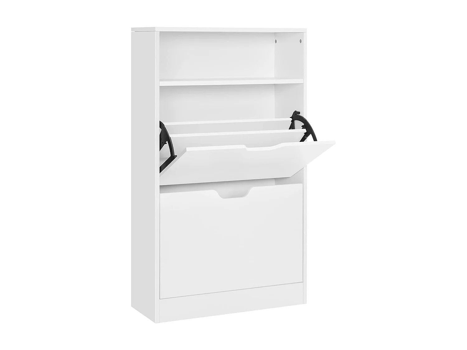 Meuble à chaussures 60x24x102 cm blanc