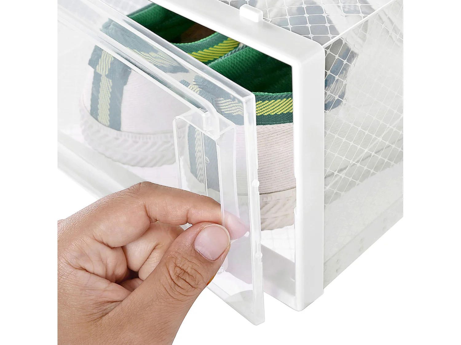 Plastik-Schuhbox 35x25x18,5 cm weiß