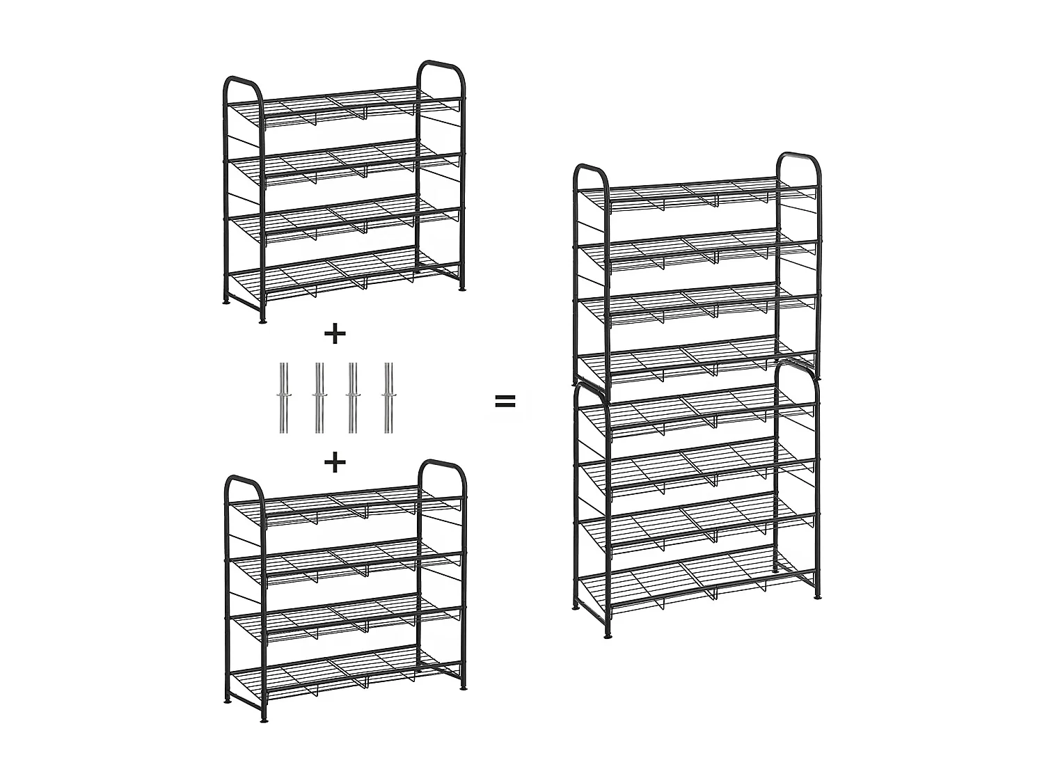 Meuble à chaussures 68,5x27,5x65 cm noir