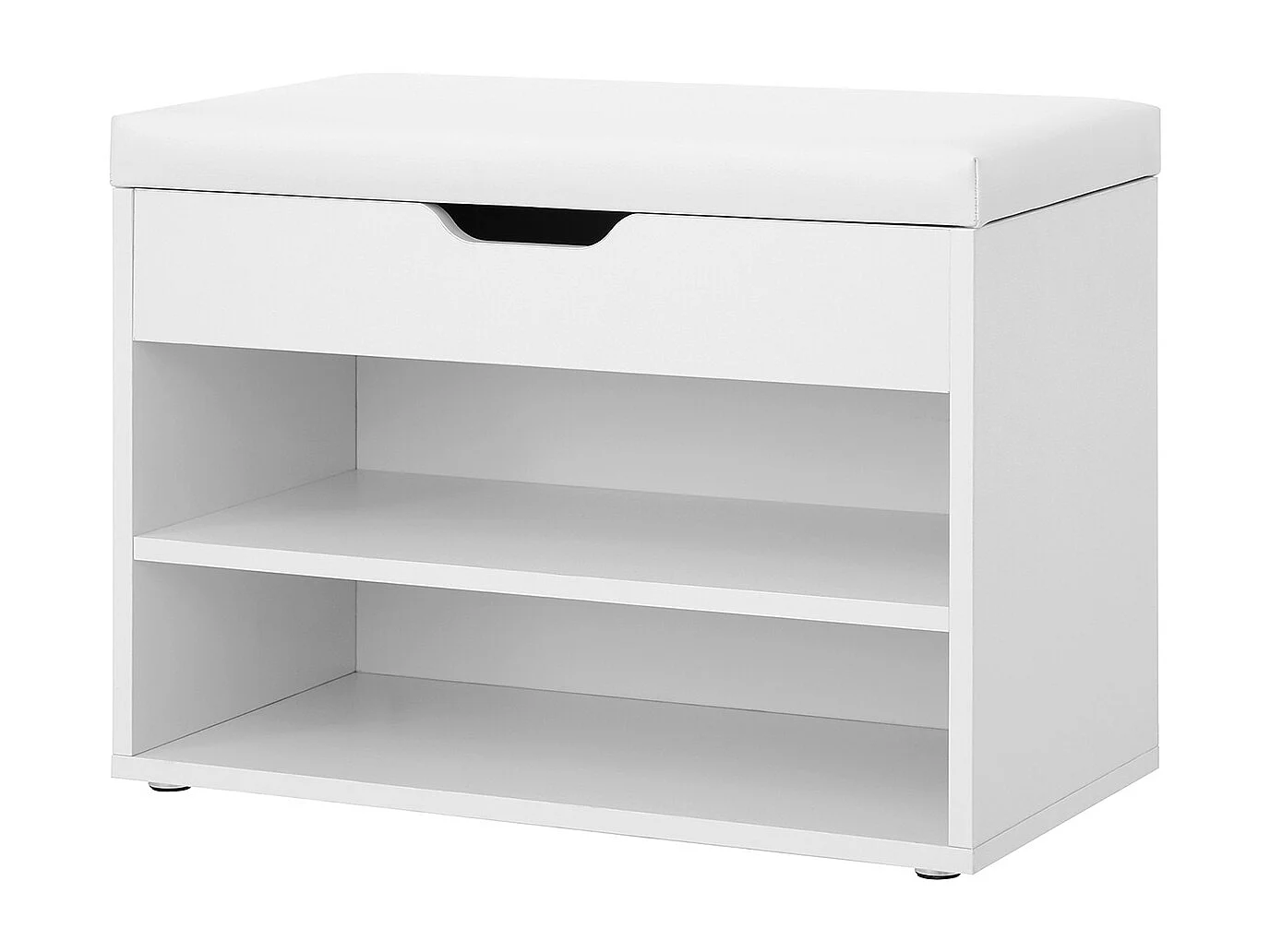 Banc à chaussures 60x44x30 cm blanc