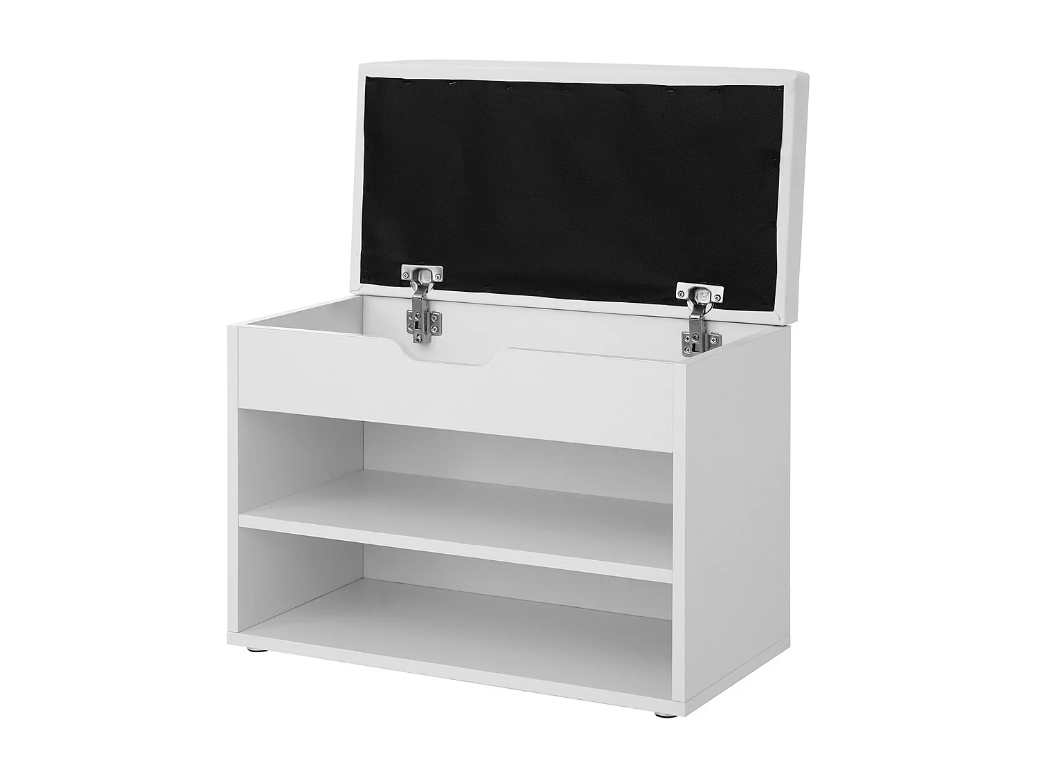 Banc à chaussures 60x44x30 cm blanc