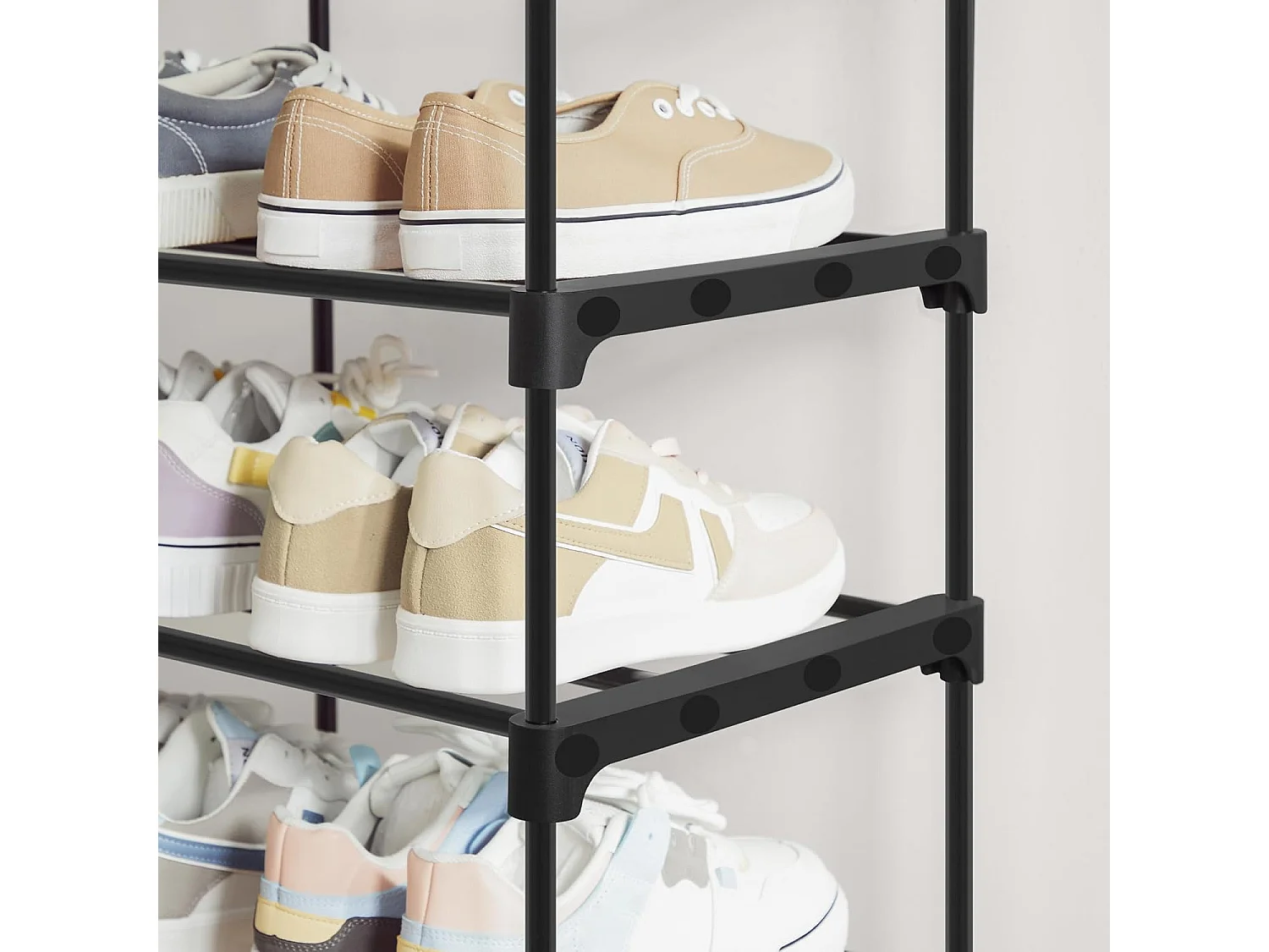 Regał na buty 30x94x206 cm Czarny