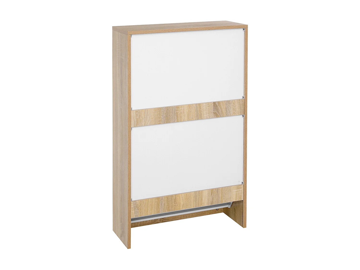 Meuble à chaussures 60x24x102 cm blanc et naturel