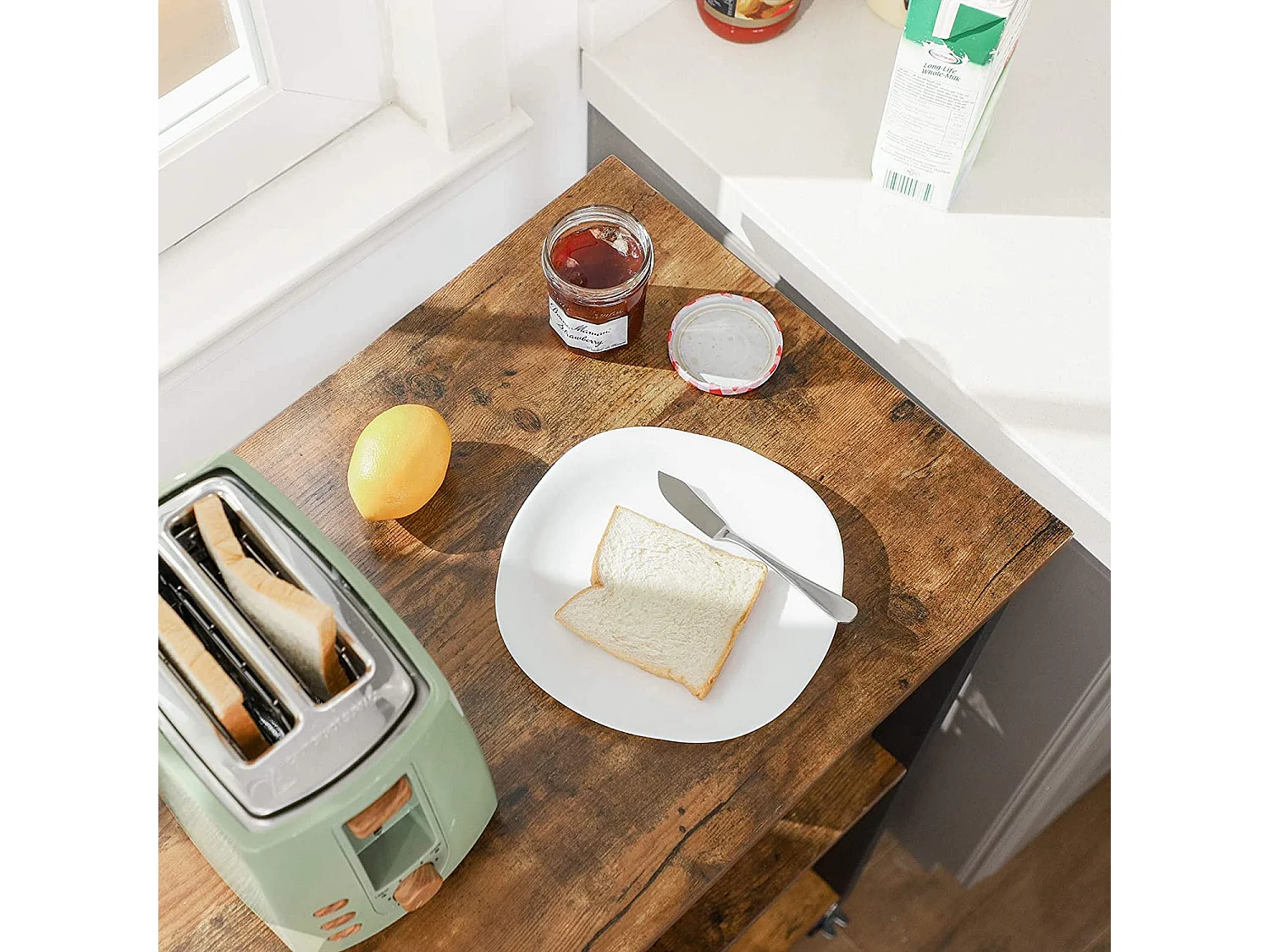 Küchenregal 60x40x84 cm schwarz rustikal braun kks60xv1