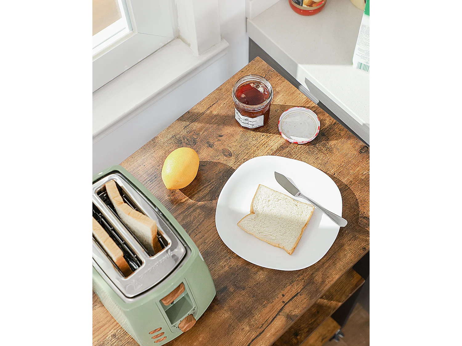 Étagère de cuisine 60x40x84 cm noir brun rustique kks60xv1