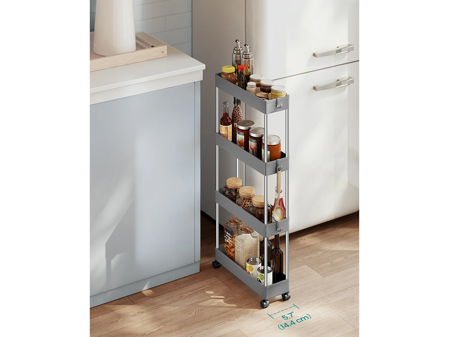 Aufbewahrungswagen 40x12,5x86 cm grau