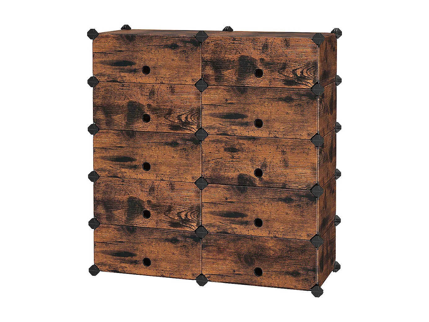 Scarpiera 43x31x173 cm oro nero plastica contenitore a cubo