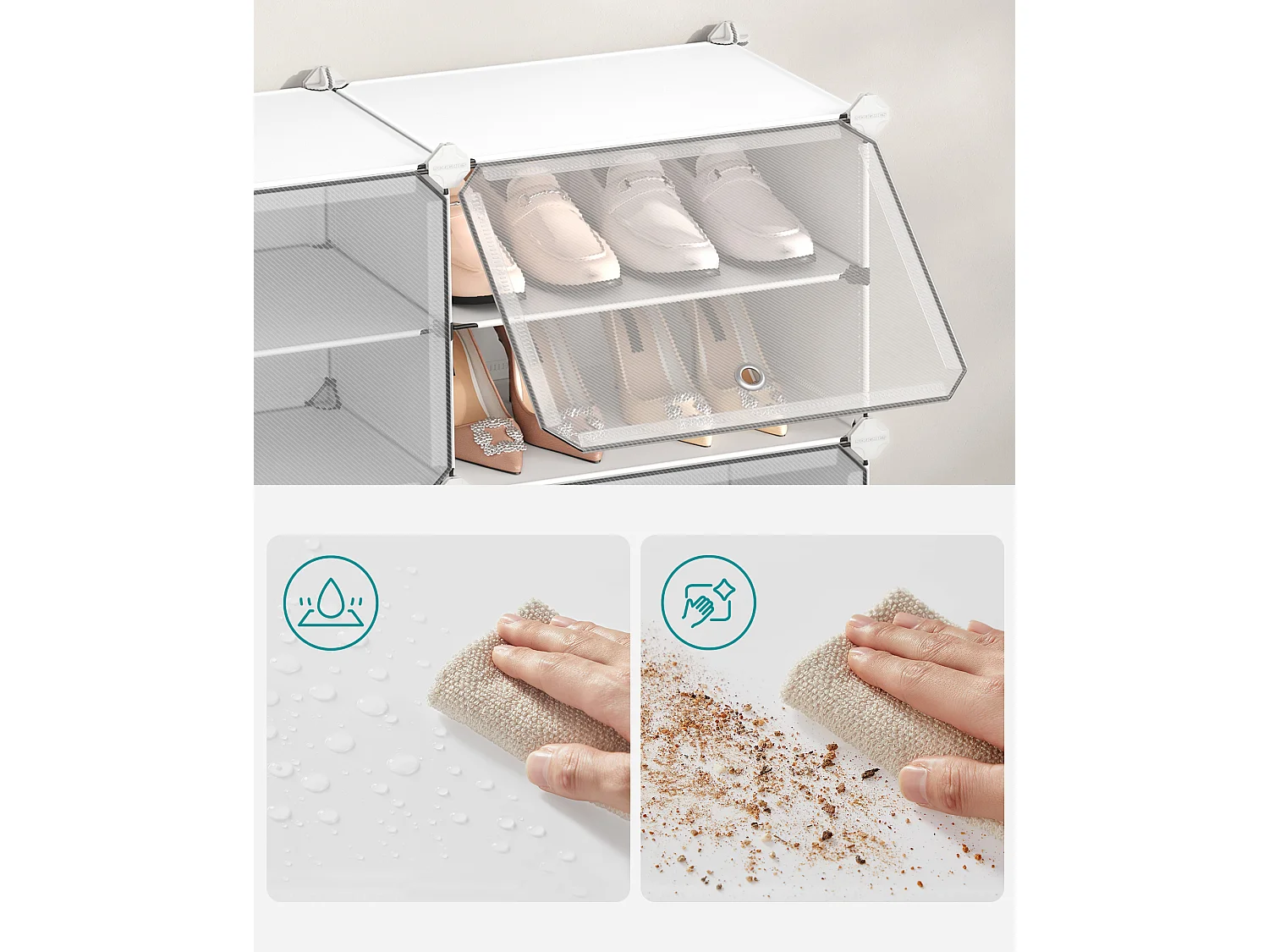 Schuhregal 82x32x92 cm weiß