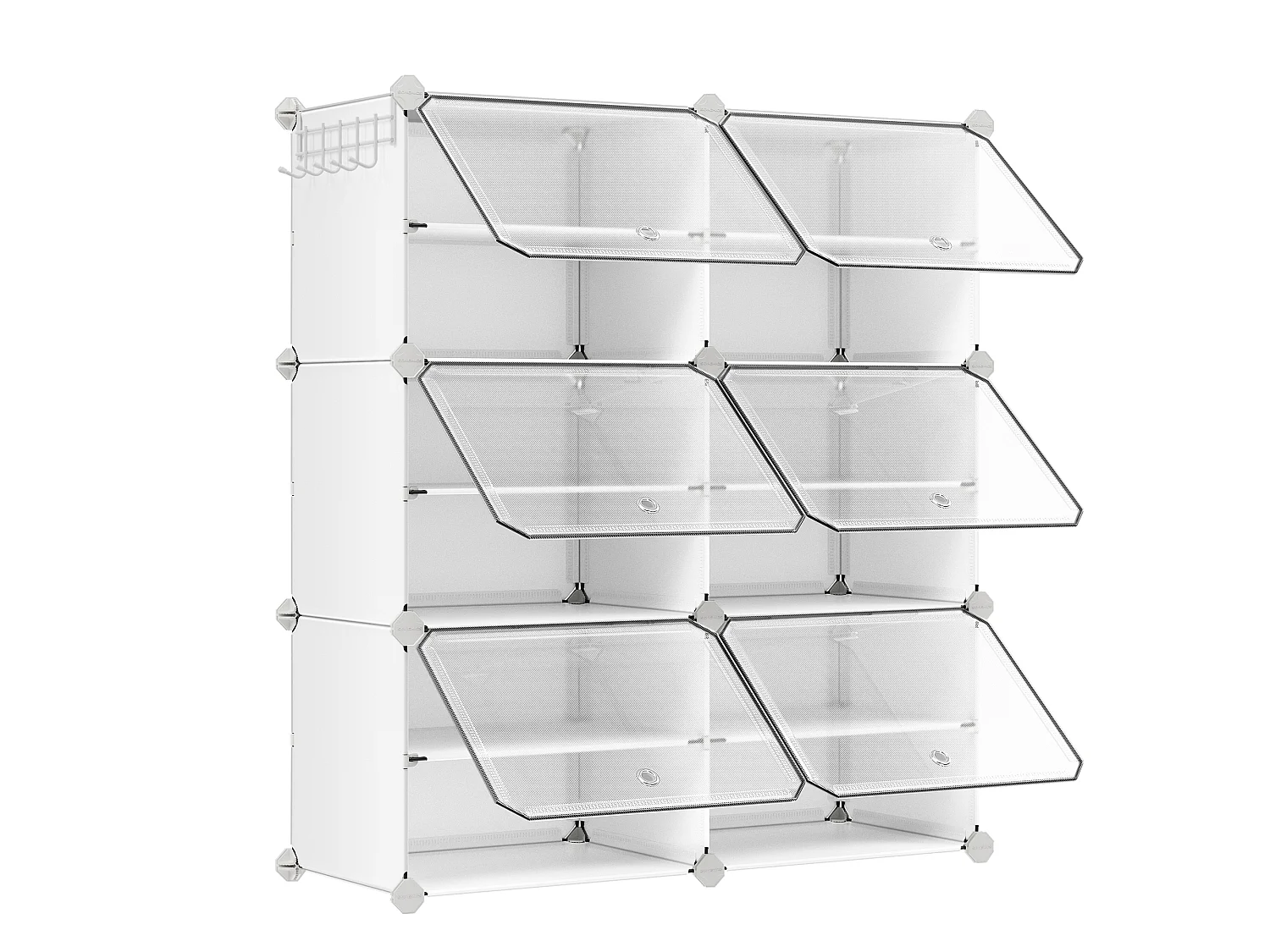 Schuhregal 82x32x92 cm weiß