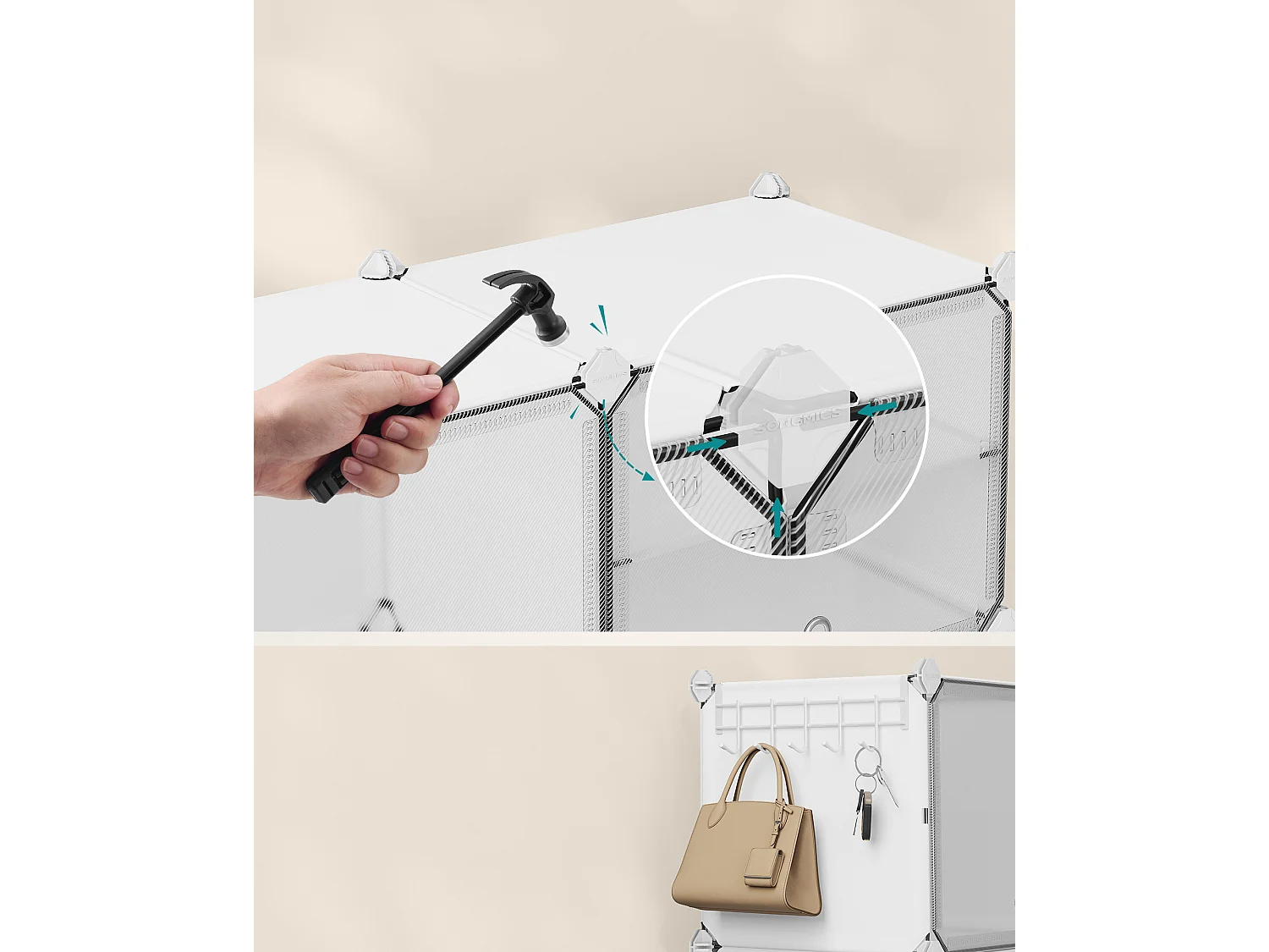 Schuhregal 82x32x92 cm weiß