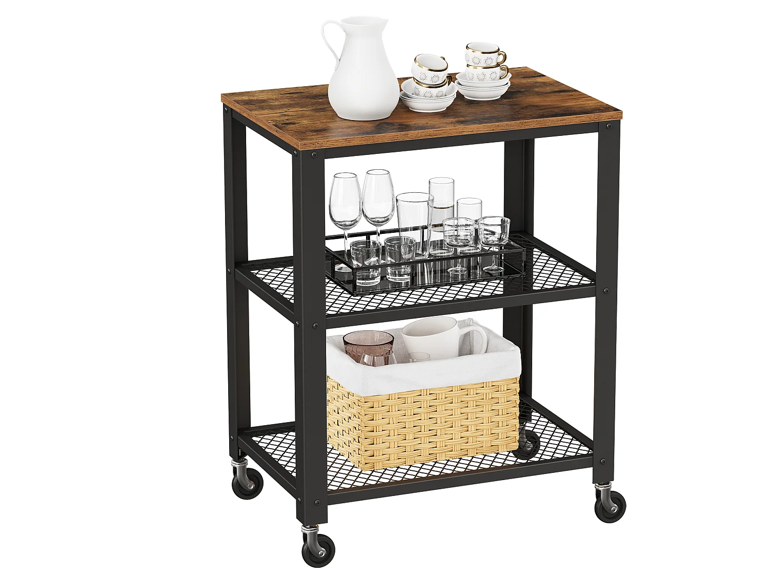 Nutzfahrzeugwagen 60,6x40x78 cm Braun