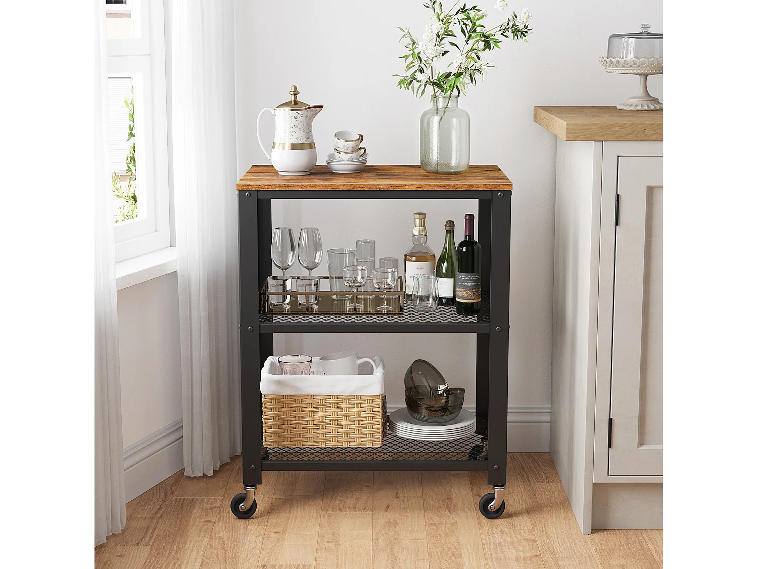 Nutzfahrzeugwagen 60,6x40x78 cm Braun