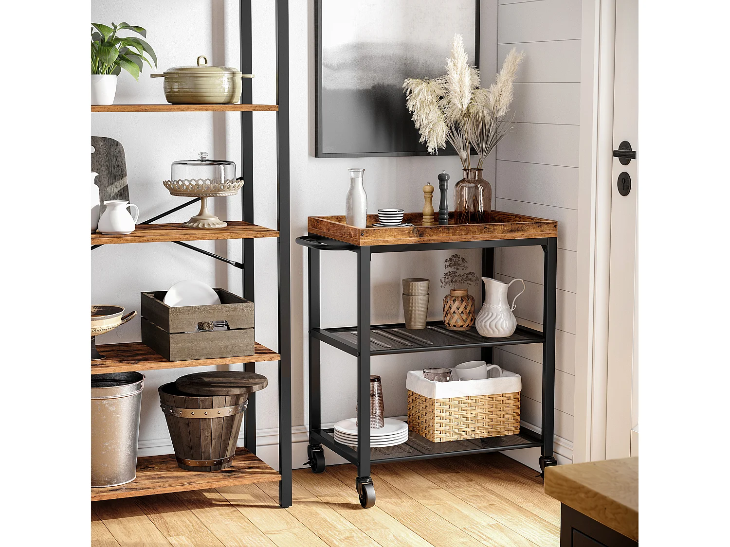 Nutzfahrzeugwagen 60,6x40x78 cm Braun