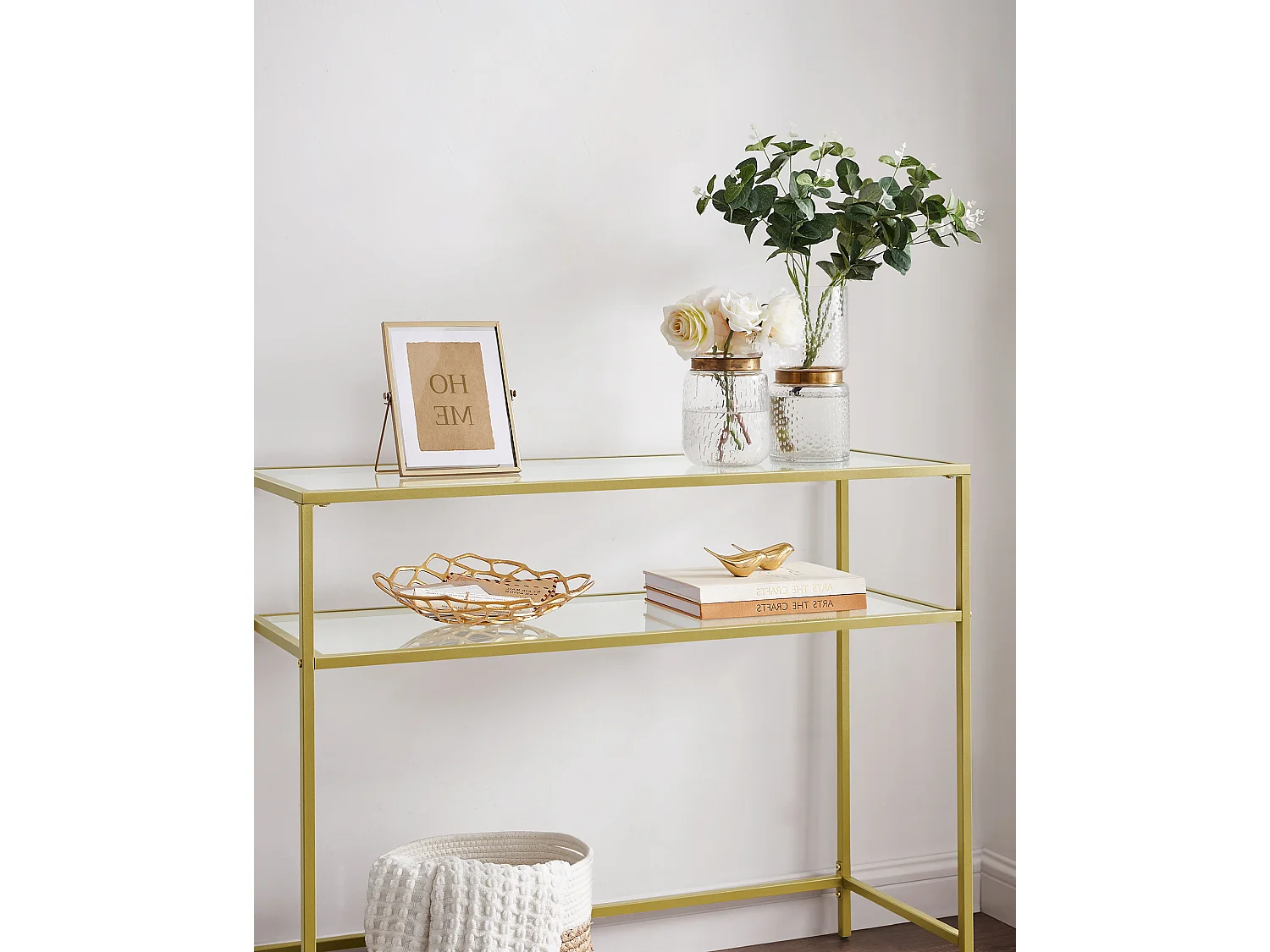 Consoletafel 100x35x80 cm goud