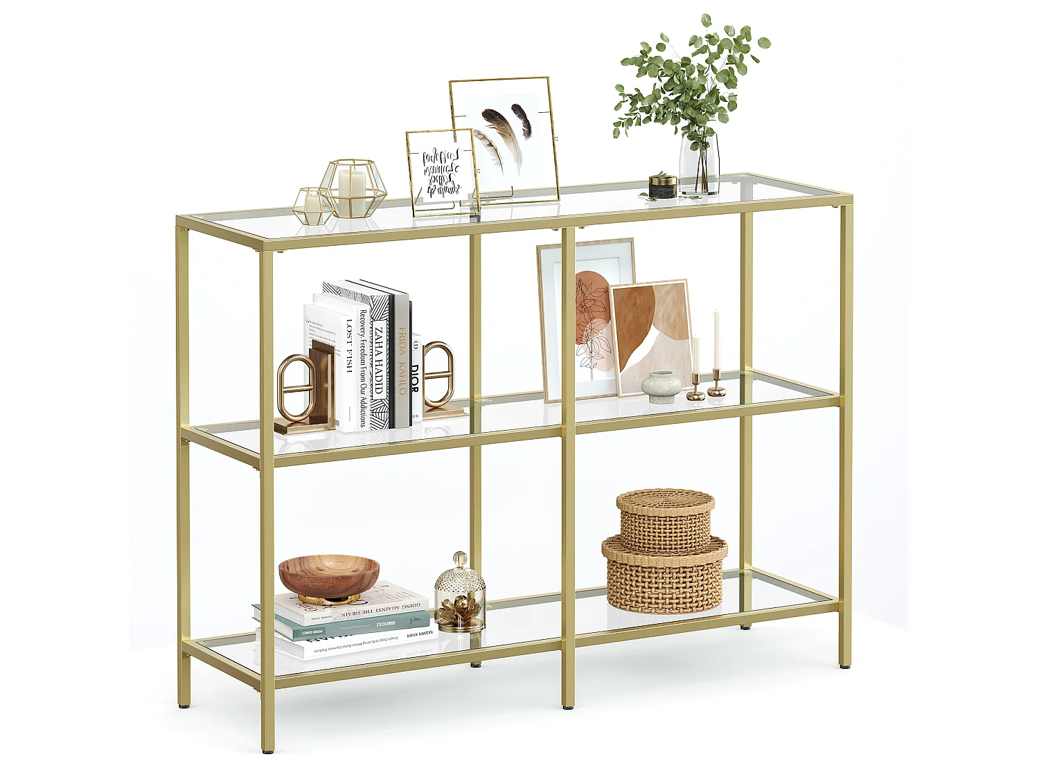 Mesa consola 100x30x73 cm Dorado