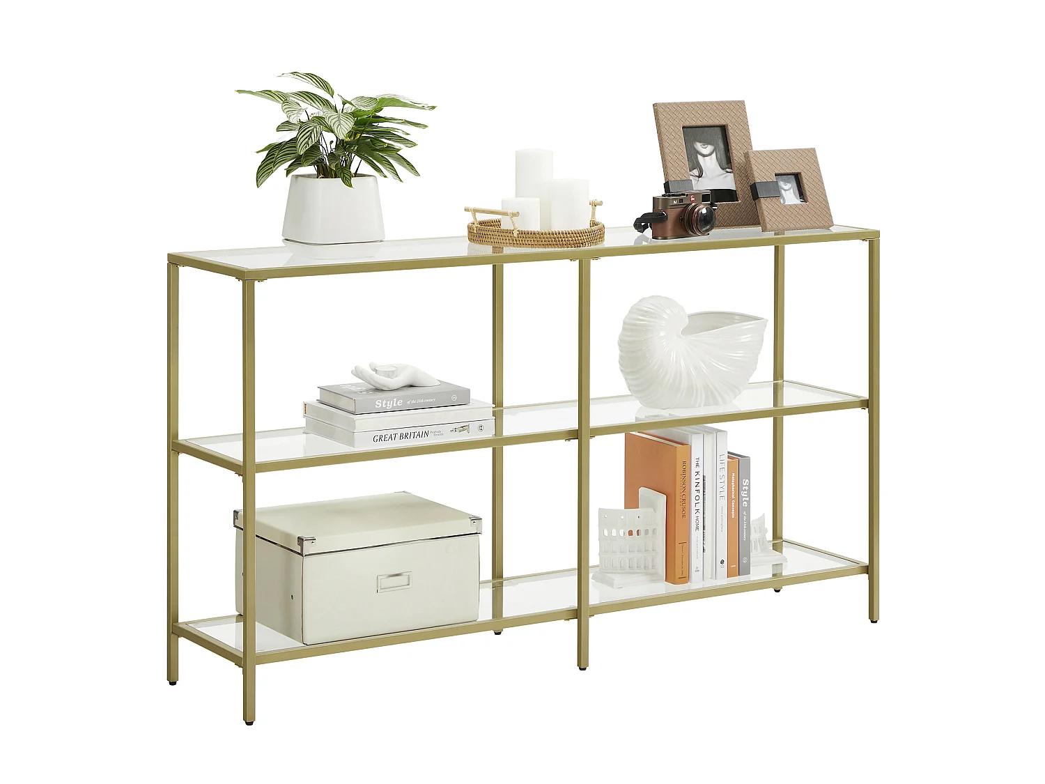 Mesa consola 130x30x73,3 cm dorado