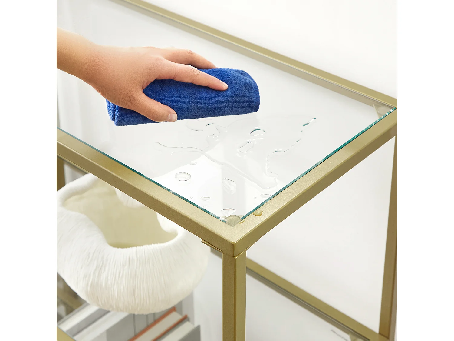 Mesa consola 130x30x73,3 cm dorado