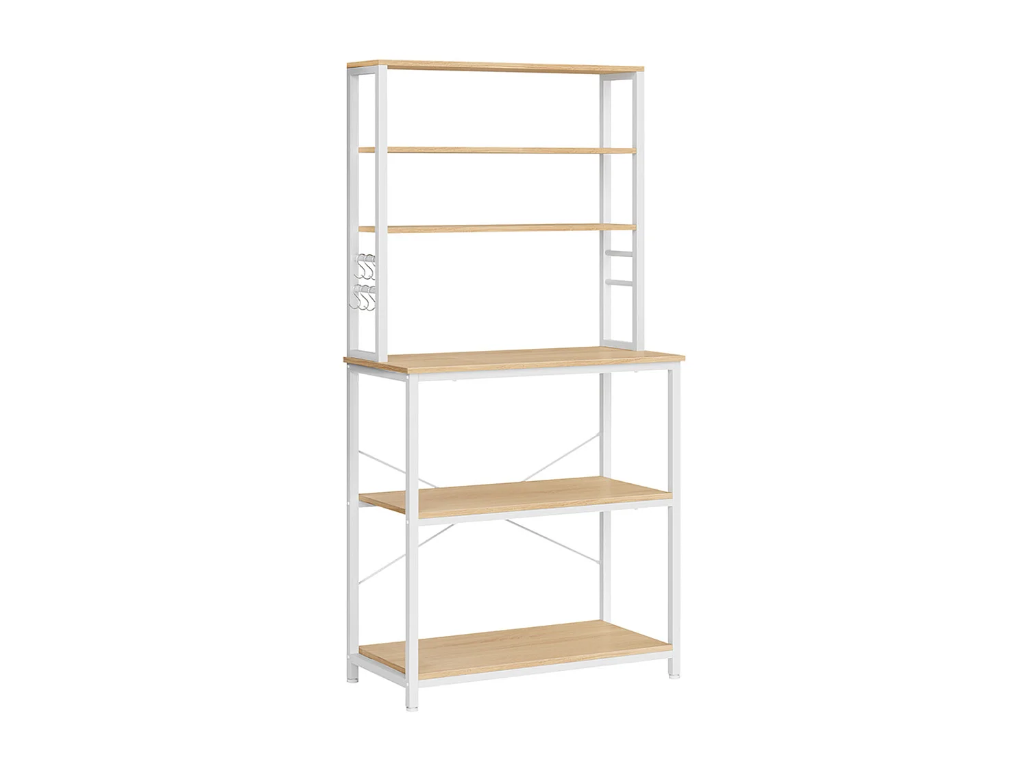 Prateleira de cozinha 40x80x167 cm carvalho branco