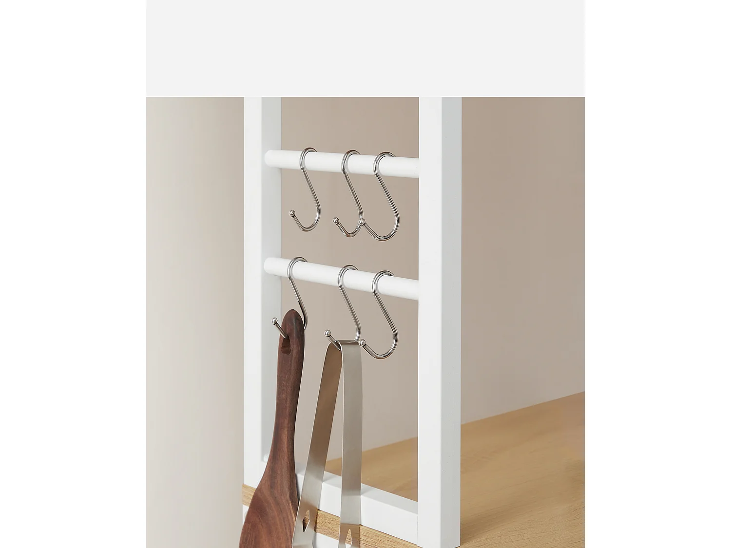 Étagère de cuisine 40x80x167 cm chêne blanc