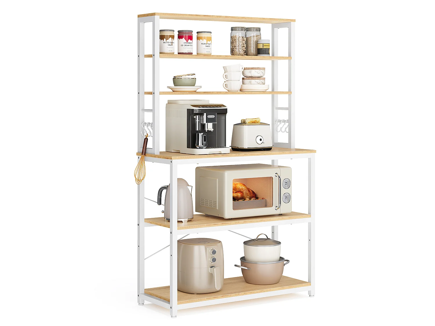 Étagère de cuisine 40x80x167 cm chêne blanc