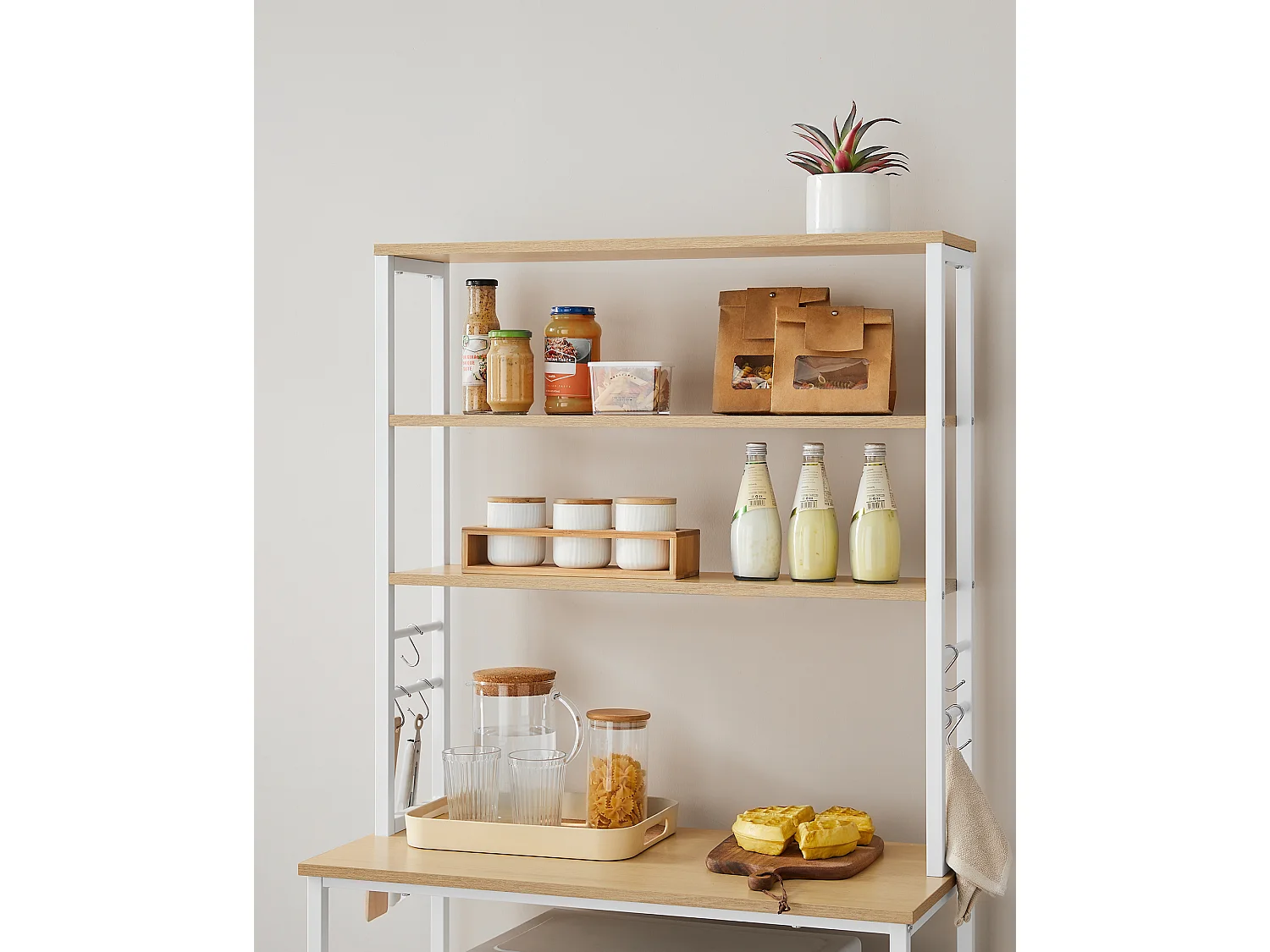 Étagère de cuisine 40x80x167 cm chêne blanc