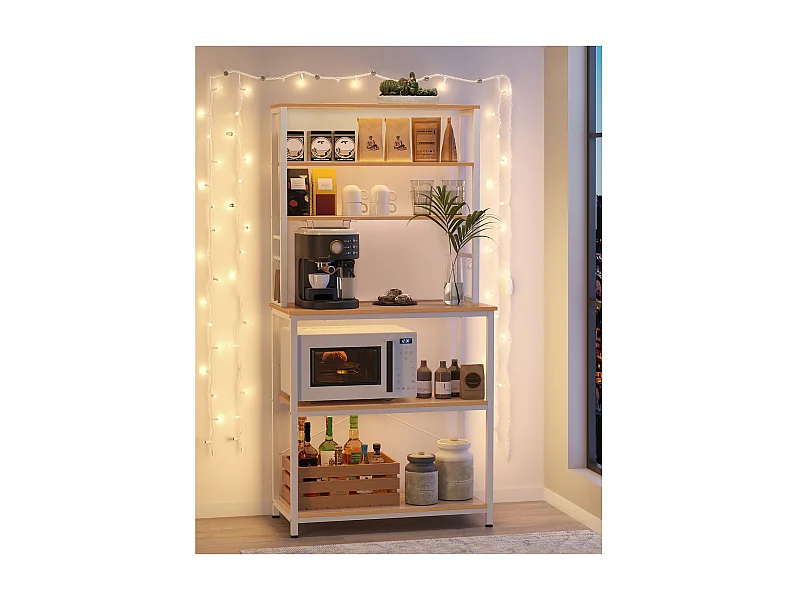 Półka kuchenna 40x80x167 cm dąb biały