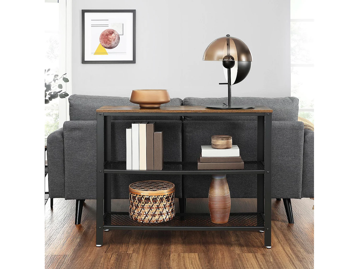 Consoletafel 101,5x35x80 cm zwart