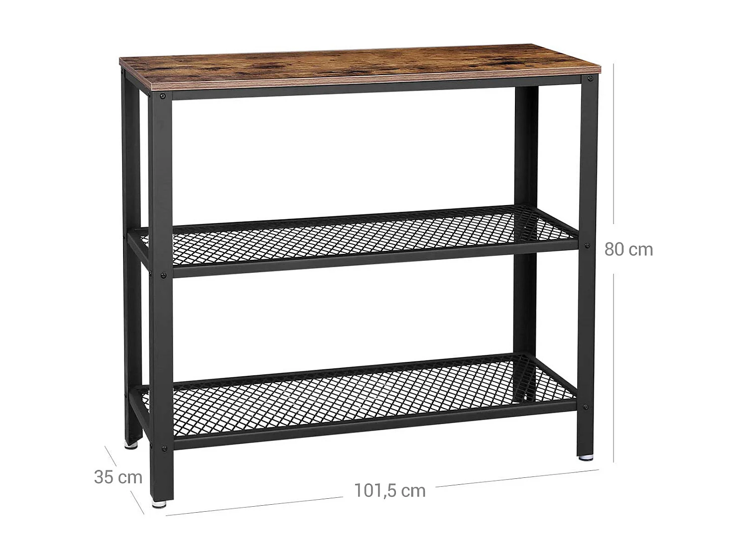 Consoletafel 101,5x35x80 cm zwart