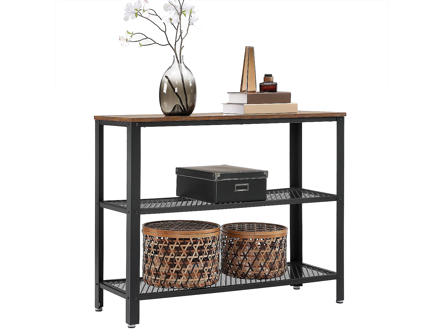 Table console 101,5x35x80 cm noir