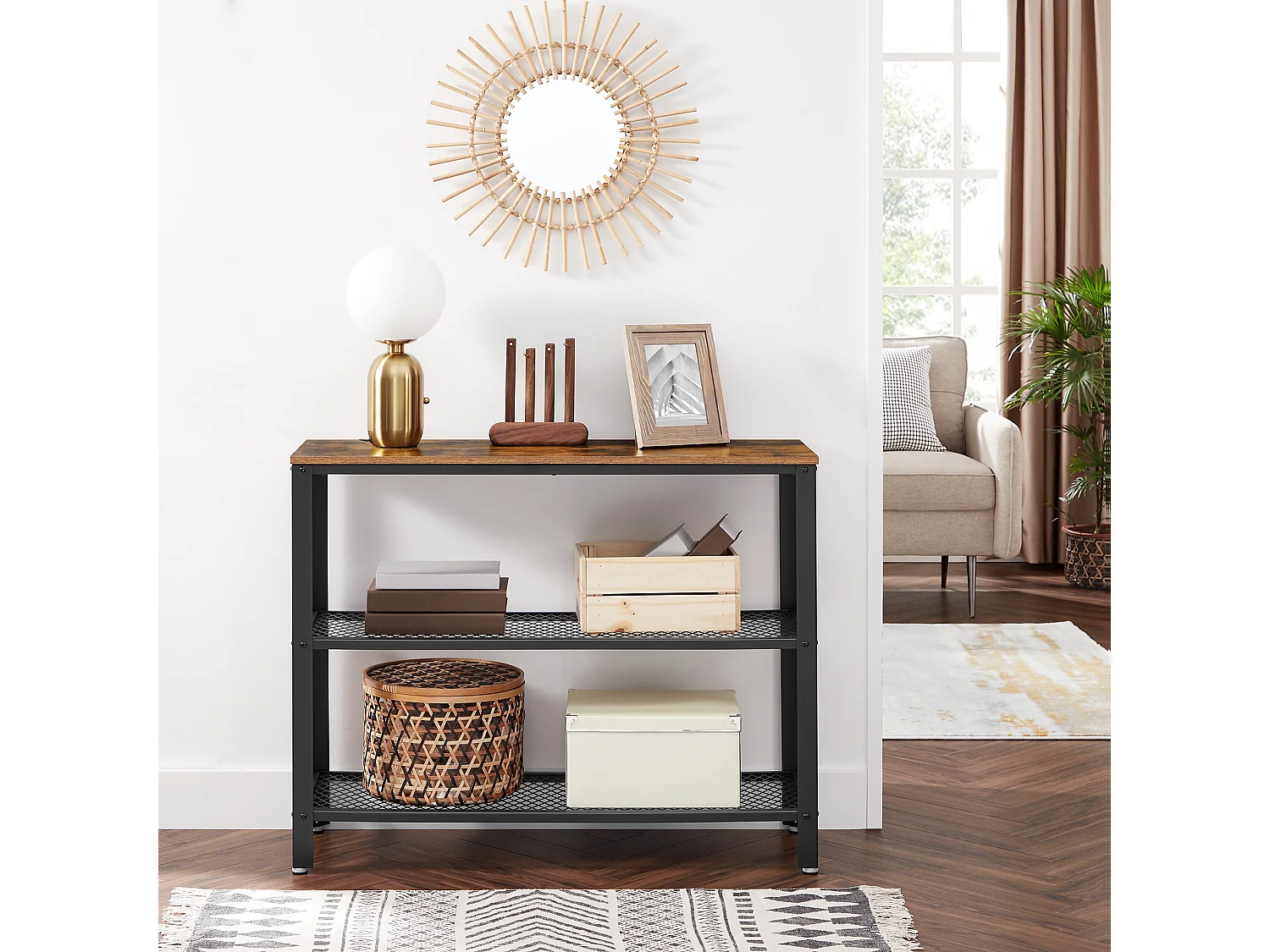 Table console 101,5x35x80 cm noir