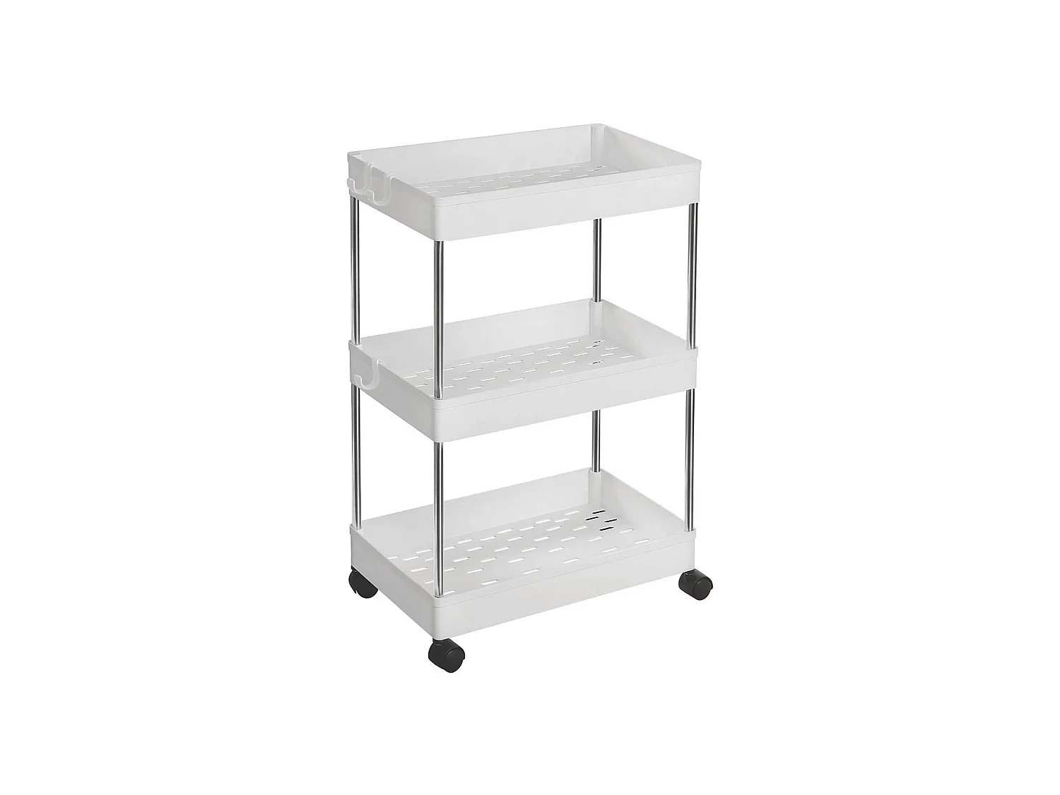Storage trolley 42x22.5x61 cm white