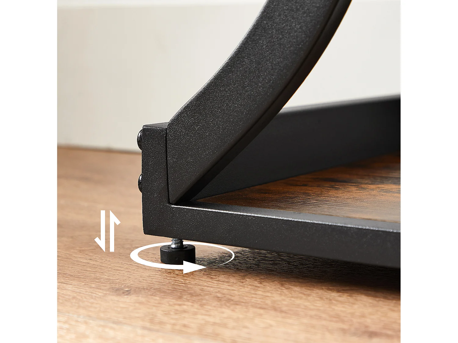 Console, 120x30x80 cm, Noir, Vintage Marron,