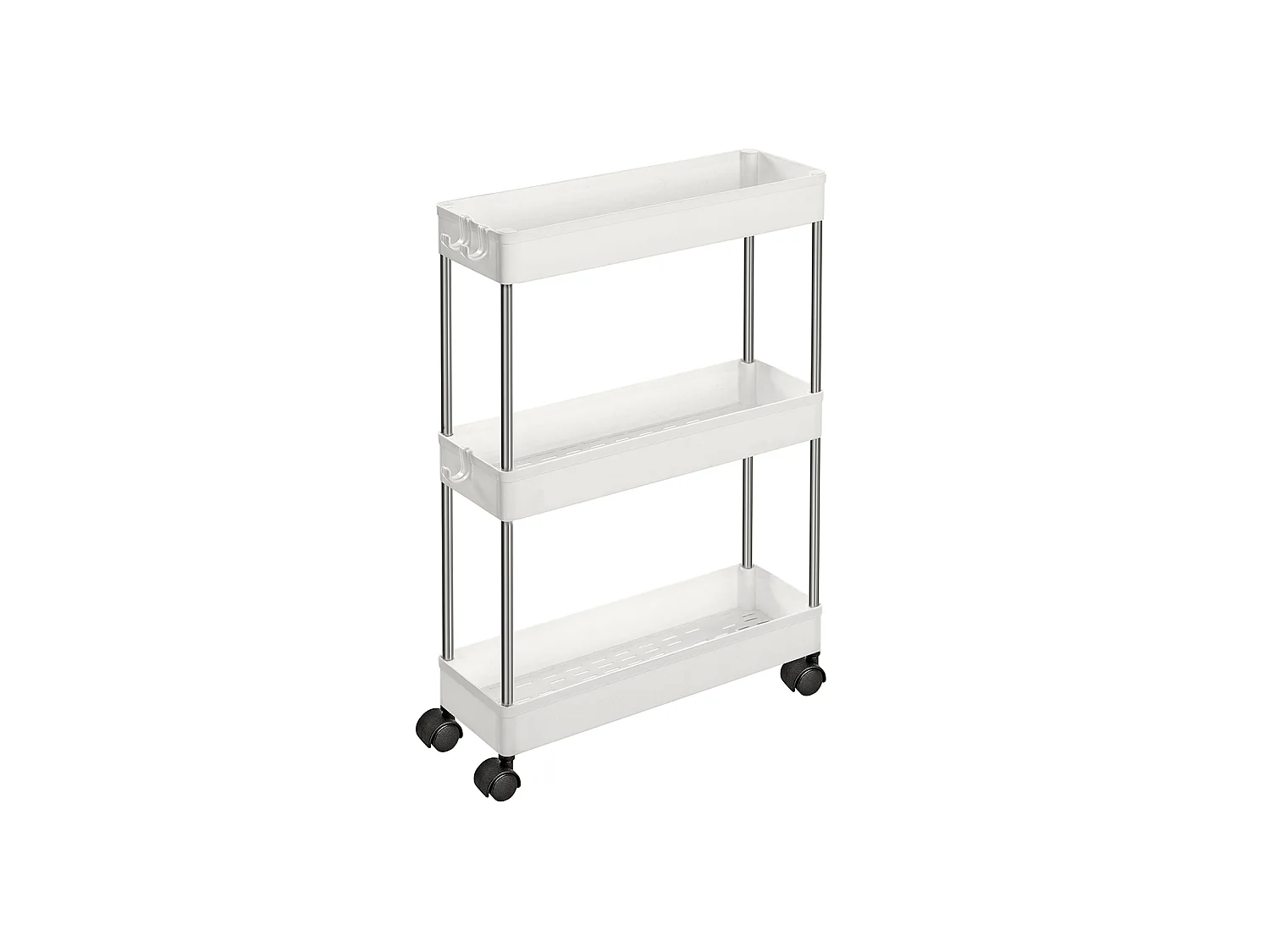 Chariot de rangement 42x13,5x61 cm blanc