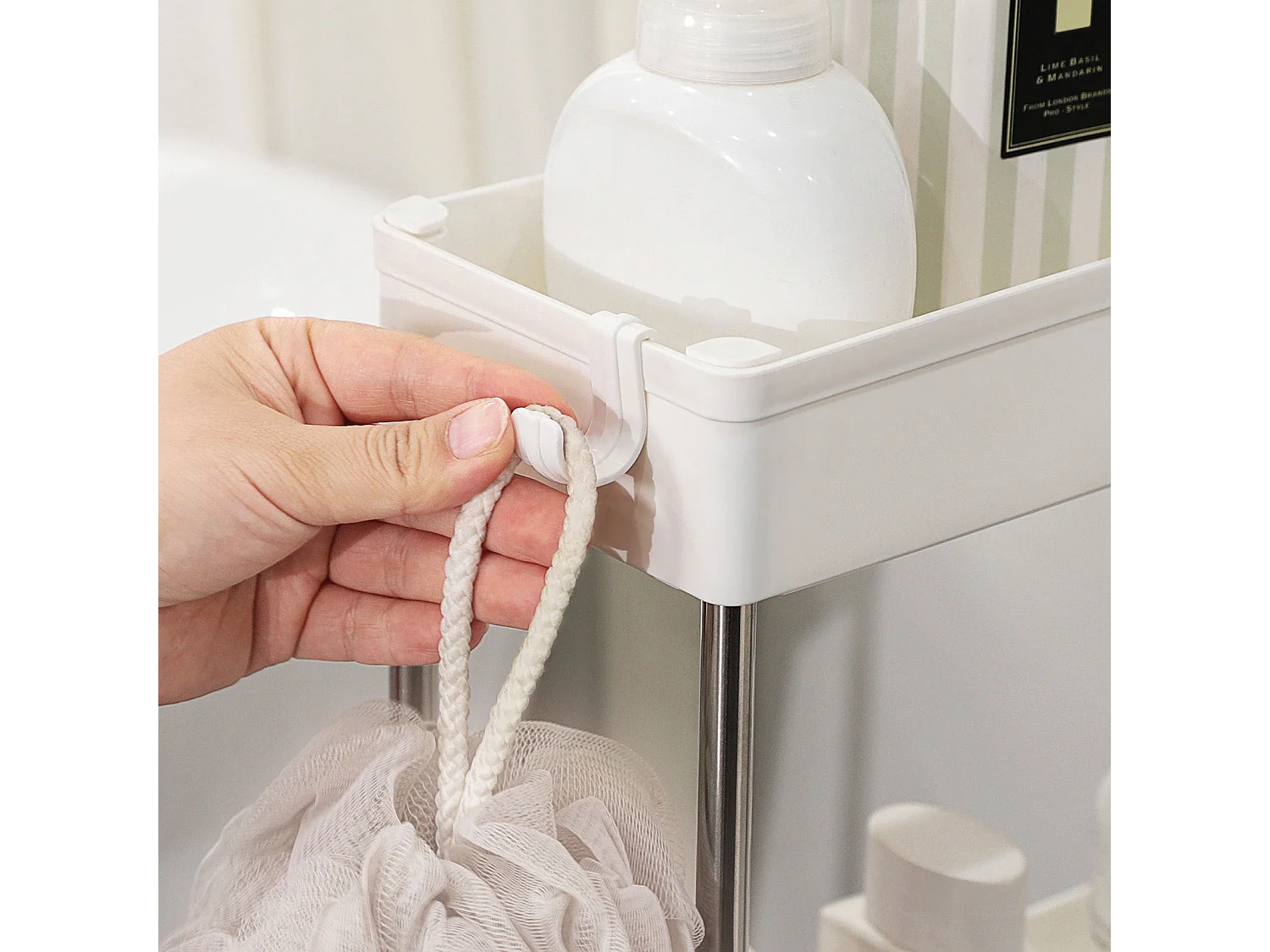 Chariot de rangement 42x13,5x61 cm blanc