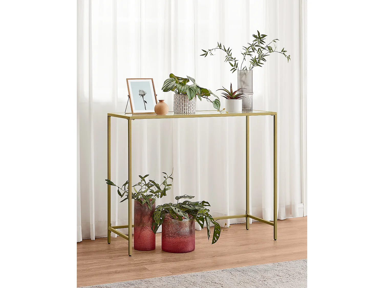 Konsolilaud 20x100x80 cm Hele kuld