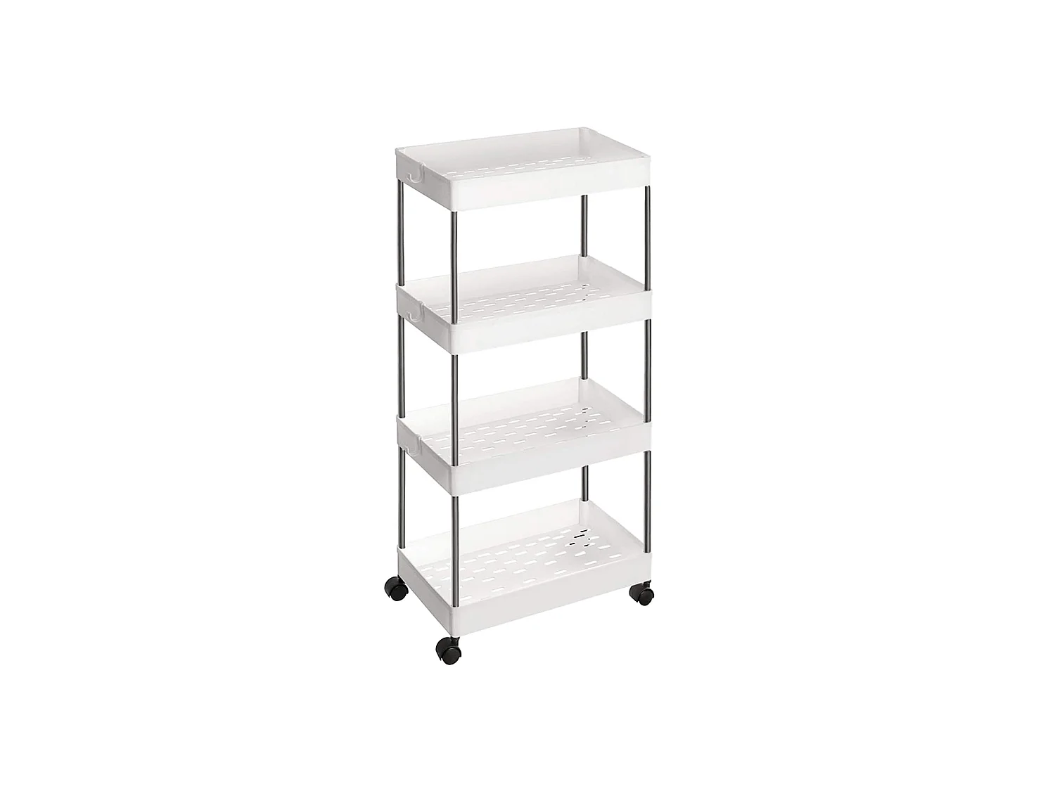 Chariot de rangement 40x22x86 cm blanc