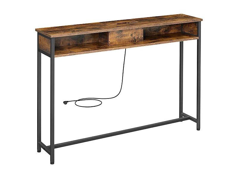 Consolle 25x120x81 cm marrone e nero