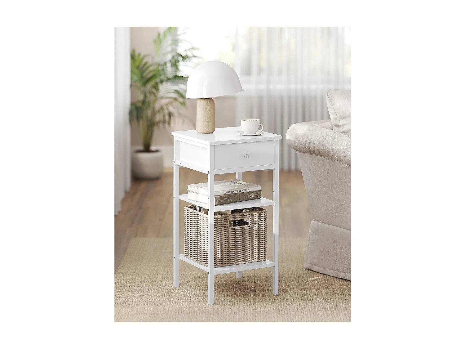 Beistelltisch 35x35x70 cm weiß