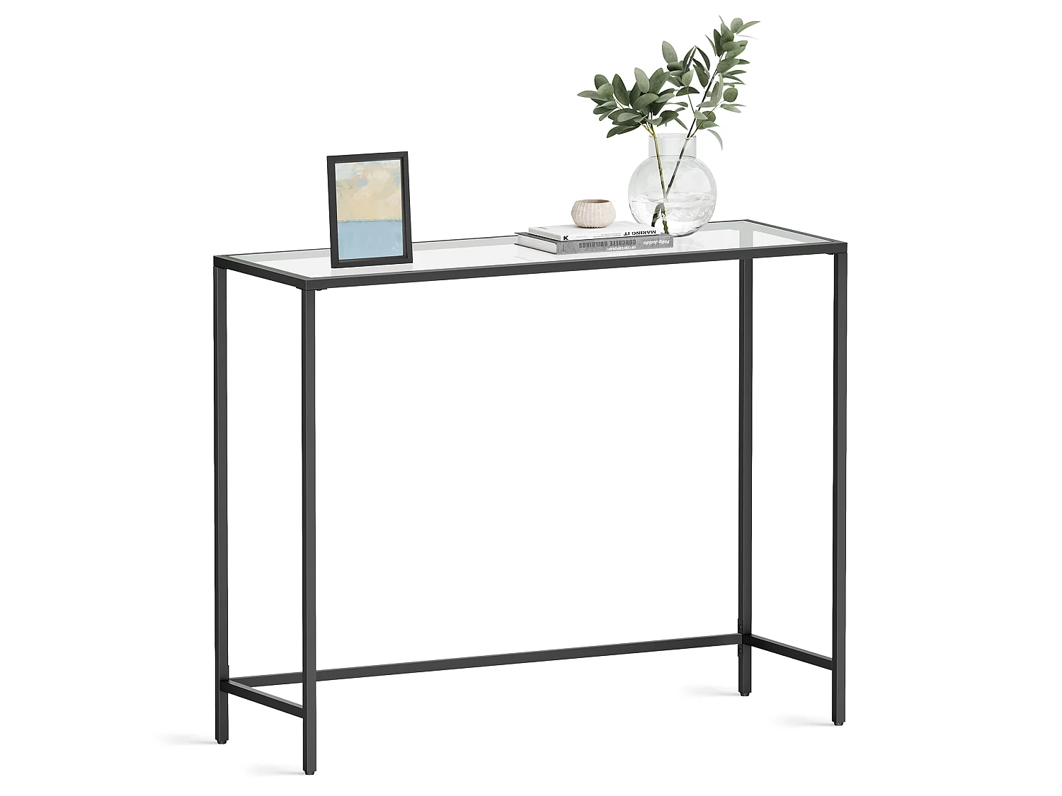 Table console 100x35x80 cm noire
