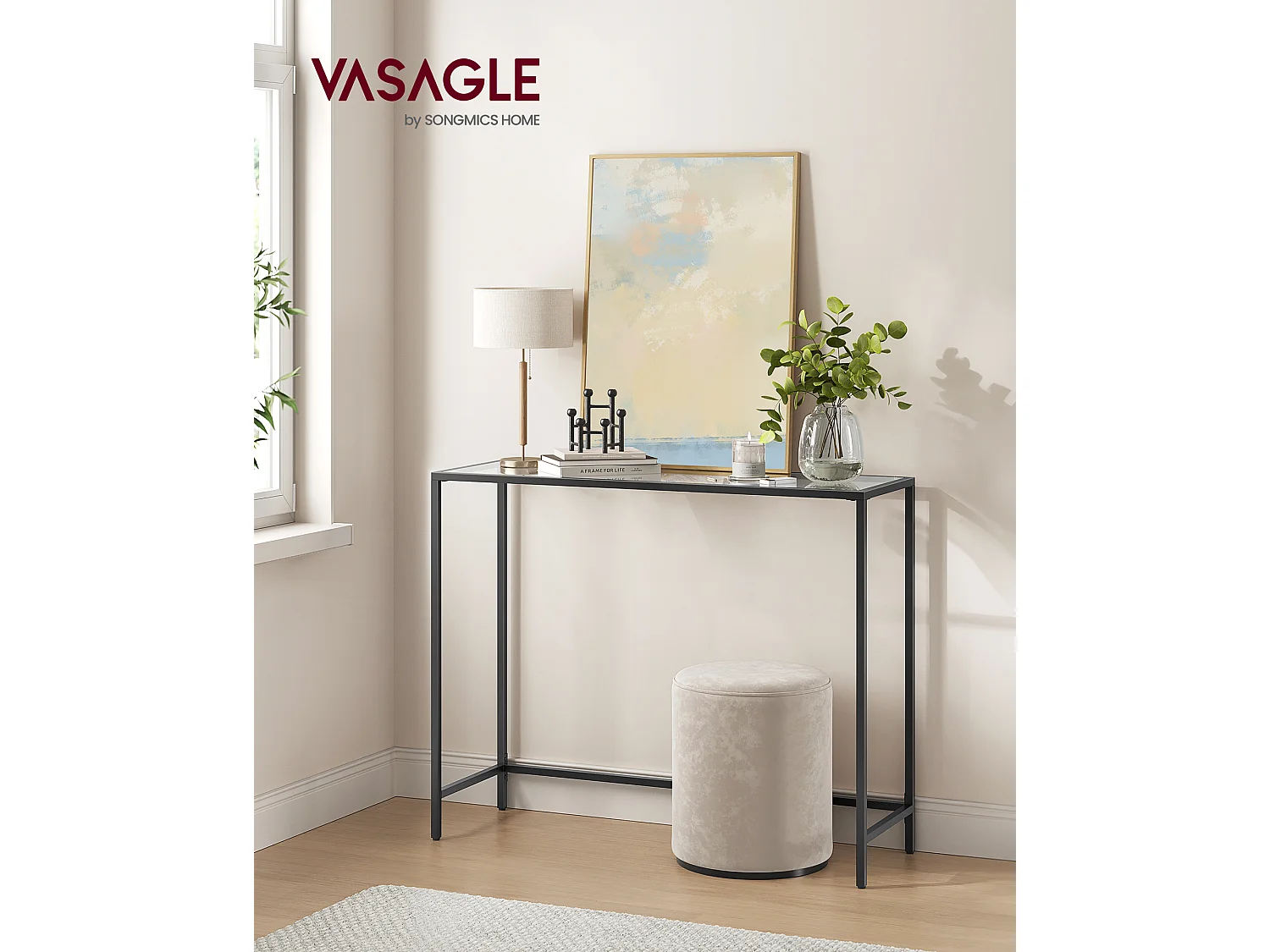 Table console 100x35x80 cm noire