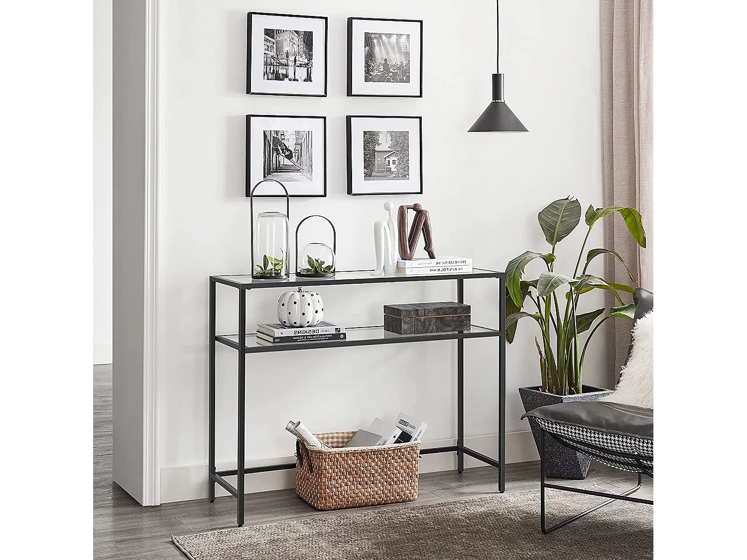 Consoletafel 100x80x35 cm Zwart